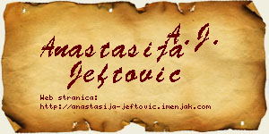 Anastasija Jeftović vizit kartica